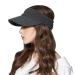 Gisdanchz Sport Visor Cap With Elastic Band For Outdoor Golf Tennis Running Hiking BP-Dark Grey 55-59