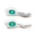 Doddl Kid Cutlery Set Toddler Self Feeding Cutlery Spoon and Fork 12months+ (Aqua)