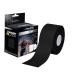 MuscleFix Athletic Tape for Ankle Wrist & Joint Protection Easy-Tear Breathable Soft Cotton Best Adhesive Medical Tape for Athletes & Trainers (5 cm * 13.7 m Black)