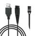 Vicloon Hatzker Razier Charging 5V Shaver charging cable with a small brush Beard Trimmer Charger Charger Compatible for RFC-588 RFC-598 RFC-692 RFC-696 RSCX-7568 HAFTER 5VV