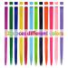 12-Piece Colored Hair Extensions Clips - 22 Inch Rainbow Clip-In Synthetic Hair for Women & Girls | Cosplay & Fashion Party Accessories - Buy Online on GoSupps.com