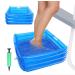 Djowyh Pool Foot Bath Portable Pool Foot Bath Multifunctional Inflatable Foot Basin Blue Foot Bath for Home Spa Portable Sink for Yard Beach Camping Pool Foot Sink - Buy Online on GoSupps.com