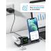 CEREECOO Portable 3 in 1 Charging Station for Apple Products - Foldable Travel Charger Stand - iPhone, iWatch, AirPods Pro Charging Dock - Black (with 12W Adapter and Cable) - Buy Online on GoSupps.com