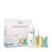 OSEA Glow & Go Facial Full Size Set - Includes Full Size Ocean Facial Cleanser (5oz) DayGlow Face Oil (1oz) Gua Sha Sculptor - Clean Beauty Set - Radiant Mother's Day Gift Set Face Set
