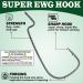 Texas Rig Bass Fishing EWG Hooks - 25 Pack 2/0 Offset Wide Gap Worm Hooks for Big Freshwater Bass Lures - Buy Online on GoSupps.com
