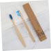 Eco-Friendly Soft Bristle Toothbrush Set - 6 Disposable Natural Wooden Toothbrushes for Travel - Landfill-Safe & Biodegradable - Buy Online on GoSupps.com