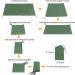 REDCAMP Waterproof Camping Tarp 55x83 - Lightweight Sun & Rain Protection Tent Footprint, Army Green - Buy Online on GoSupps.com