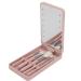Travel Makeup Brush Set with LED Mirror - Multifunctional Cosmetic Brushes Kit for Home & Travel - Buy Online on GoSupps.com