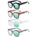 Eyekepper 4-Pack Oversized Progressive Multifocus Reading Glasses Women Blue Light Blocking Computer Readers No Line Trifocal Readers +1.25 Mix 1.25 x