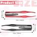 2-Piece LED Light Tweezers Set - Precision Hair Removal & Makeup Tools for Men & Women - Stainless Steel Eyebrow Tweezers in Black & Red - Buy Online on GoSupps.com