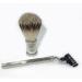 Premium Lefeda Simply Men's Shaving Brush Set | Stylish Silver-Tip Dachshund Hair Razor & Travel Bowl - Perfect for Grooming - Buy Online on GoSupps.com