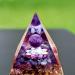 Moonstone Crystal Orgone Pyramid - Energy Tower Chakra Reiki Healing 6cm Violet - Buy Online on GoSupps.com