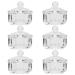 Lurrose Glass Nail Dappen Dish with Lid Nail Crystal Bowl for Acrylic Liquid Powder Dappen Dish for Nails 6pcs
