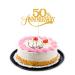 KREDHONG Golden Wedding Cake Topper 50th Anniversary Cake Topper Golden Wedding Anniversary Decorations for 50th Birthday Wedding Anniversary Decorations