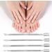 4 Pieces Cuticle Pusher and Cuticle Cutter Stainless Steel Cuticle Remover Tool for Nail Exfoliation Gel Nail Removal Cuticle Pusher Set Cuticle Cutter for Fingernails and Toenails - Buy Online on GoSupps.com