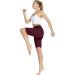 EZRUN Womens Bermuda Shorts - Burgundy Large | Summer Sweat Shorts with Deep Pockets | Cotton Gym Workout Shorts - Buy Online on GoSupps.com