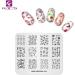 KADS 3D DIY Nail Art Stamp Plate Christmas Snowflakes, Snowmen & Flower Decorations - Set of 4 | C1 - Buy Online on GoSupps.com