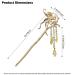 Gold Butterfly Tassel Chinese Hair Pins for Women - Hair Sticks & Clips Accessories - Buy Online on GoSupps.com