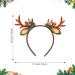 CHEERYMAGIC Christmas Headband Christmas Reindeer Antlers Headband Floral Wreath Headdresses Hair Hoop with Ears Christmas Hair Accessories for Adults Kids Photos Booth A6-SDLFG Brown-1 - Buy Online on GoSupps.com