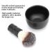 Men's Beard Shaver Set - Stainless Steel Shaving Bowl & Soft Brush | Home & Salon Barber Kit (Black - Buy Online on GoSupps.com