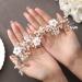 Unicra Flower Bride Wedding Hair Vine Silver Rhinestone Headband Headpiece Bridal Hair Accessories for Women and Bridesmaid - Buy Online on GoSupps.com