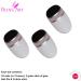 Bling Art Oval False Nails Gel Glossy Glitter French Manicure Fake Medium Tips with Glue (Black White Glossy) - Buy Online on GoSupps.com