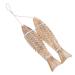 Alipis 1 Pair Wooden Fish Decorative Pendant Vintage Decor Wooden Fish Wall Art Wall Hanging Decor Nordic As Shown 58X7CM