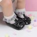 CENCIRILY Baby Girl Mary Jane Shoes | Anti-Slip Soft Sole Princess Flats for 6-12 Months | Black Bowknot First Walking Shoes - Buy Online on GoSupps.com