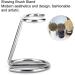 Stainless Steel Shaving Stand for Men's Razor and Brush - Ideal for Home, Salon, and Travel Use - Compatible with Various Razor Types and Sizes - Buy Online on GoSupps.com