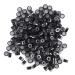 Lavenchi Hair Extension Beads, Micro Rings Microlink Beads, Silicone Lined For Loop Hair, Micro Ring Beads Hair Extensions (1000pcs/pack, Black) 1000 Count (Pack of 1) Black