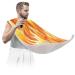 Abstract Flame Beard Bib Apron Beard Hair Catcher for Men Shaving Fathers Day Anniversary Christmas Gifts for Dad Husband Beard Bib with 2 Suction Cups