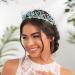 IYOU Crystal Princess Wedding Headband Blue Rhinestone Hair Bands Sparkly Birthday Communion Hair Accessories for Flower Girls - Buy Online on GoSupps.com