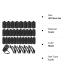40 Piece Black Sponge Hair Rollers Set with Satin Silk Foam Curlers and Duck Teeth Clips - Hairdressing Styling Essentials - Buy Online on GoSupps.com
