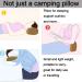 Big Hippo Memory Foam Camping Pillow - Soft Black Nap Pillow with Removable Cover - Buy Online on GoSupps.com