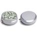Round White Camouflage Pill Box - 3 Compartment Metal Organizer | Portable & Decorative Pocket Pill Case - Style-37 - Buy Online on GoSupps.com