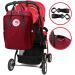Kalidi Baby Diaper Backpack - Multifunctional Mama Bag with Stroller Hook | Big Capacity Travel Baby Bag in Burgundy - Buy Online on GoSupps.com