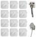 Lianchen 8 pieces bathroom glue razor bracket shower razor razor razor holder holder self -adhesive no drilling wall -mounted double hooks for home kitchen bathroom office (white)