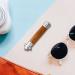 Wood Grain Switchblade Comb Set - 2 Pieces Black Stainless Steel Folding Butterfly Comb and Push Button Hair Brush - Ideal for Outdoor Training Practice - Buy Online on GoSupps.com
