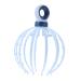 Healvian head massage device Head massage icing octopus scalp massager Headklue massage cleaver massager Head maintenance tool Head care tool Hand massager salon 21x15x15cm blue