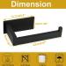 Vanloory Self Adhesive Toilet Paper Holder - Rustproof Stainless Steel, Easy Install, Matte Black Finish - Ideal for Office and Bathroom - Buy Online on GoSupps.com