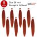 Xtrend 30 Inch EZ Braids 8Packs Copper Red Pre-Stretched Easy Braiding Hair Extensions for Box Braids Hair Hot Water Setting Synthetic Fiber Hair Extensions 350# 30 Inch (Pack of 8) 350# - Buy Online on GoSupps.com