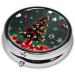 Buy Round Ball Christmas Tree Pill Box | 3 Compartment Portable Travel Organizer - Black - Buy Online on GoSupps.com