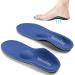 2 pairs of orthopedic shoe inserts for plantar fasciitis for foot vaults high foot vaults foot pain foot valgus overpronation insoles for women and men (blue large) blue L- (41-42) -275mm