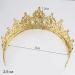 AOPRIE Artemis Champagne Gold Tiara - Crystal Hair Accessories for Women, Little Girls - Perfect for Wedding, Prom, Birthday, Halloween - Gift for Christmas - Buy Online on GoSupps.com