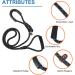 Reflective 1.5M Figure 8 Dog Lead Choker Leash for Large Medium Dogs - Black - Buy Online on GoSupps.com