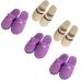 Tianmao 5 pairs of slipper hotels lipper tortier hip slippers with closed toes universal size 28.5 * 11cm coral fleece guest slippers for spa party guests hotel and travel unit size 3 purple
