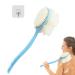 Back Brush 2-in-1 Body Brush with Shower Sponge Soft Bristle Shower Brush for Men Women Bathroom Blue