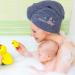 Buy 2-Piece Microfiber Hair Turban Set - Quick Drying Towel for Long Hair & Kids - Pink with Button | Perfect Hair Cloth for Women - Buy Online on GoSupps.com