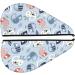 Hair Towel Wrap Quick Drying Towel Turban with Button | Cute Chameleons on Blue | Perfect for All Hair Types - Buy Online on GoSupps.com