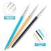 Sularpek 3PCS Nail Art Liner Brushes for UV Gel & Acrylic Painting - Short Strokes, Details & Blending - 7/9/11mm - Buy Online on GoSupps.com